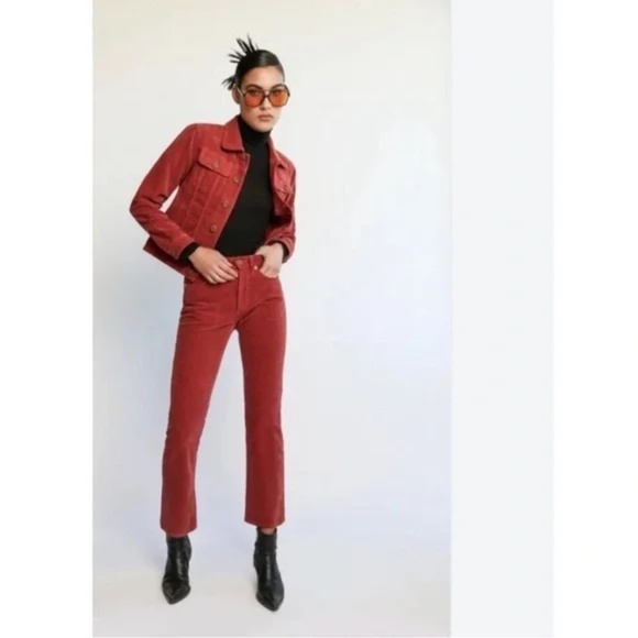 DAILY BLUE by ADRIANO GOLDSCHMIED Manya Corduroy Jeans in Swing sz 26 NWT - Picture 2 of 8